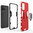 Slim Armour Shockproof Case / Finger Ring Holder for Vivo Y21 / Y21s / Y33s - Red