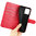 Leather Wallet Case & Card Holder Pouch for Motorola Edge 30 Fusion - Red