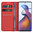 Leather Wallet Case & Card Holder Pouch for Motorola Edge 30 Fusion - Red