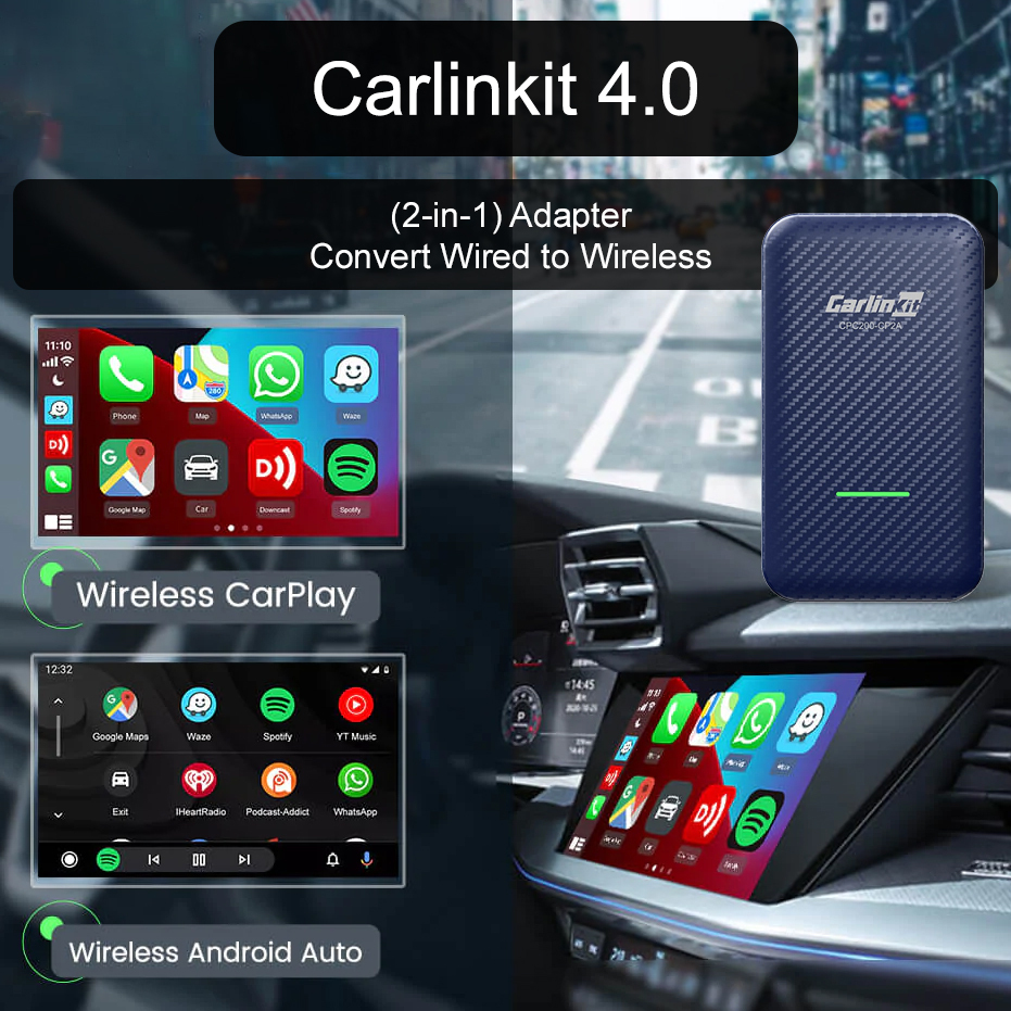 CARLINKIT 4.0 for Wired to Wireless CarPlay Adapter Auto Dongle