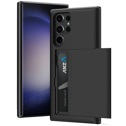 Tough Armour Slide Case & Card Holder for Samsung Galaxy S23 Ultra - Black