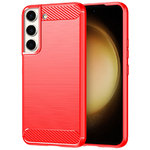 Flexi Slim Carbon Fibre Case for Samsung Galaxy S23 - Brushed Red