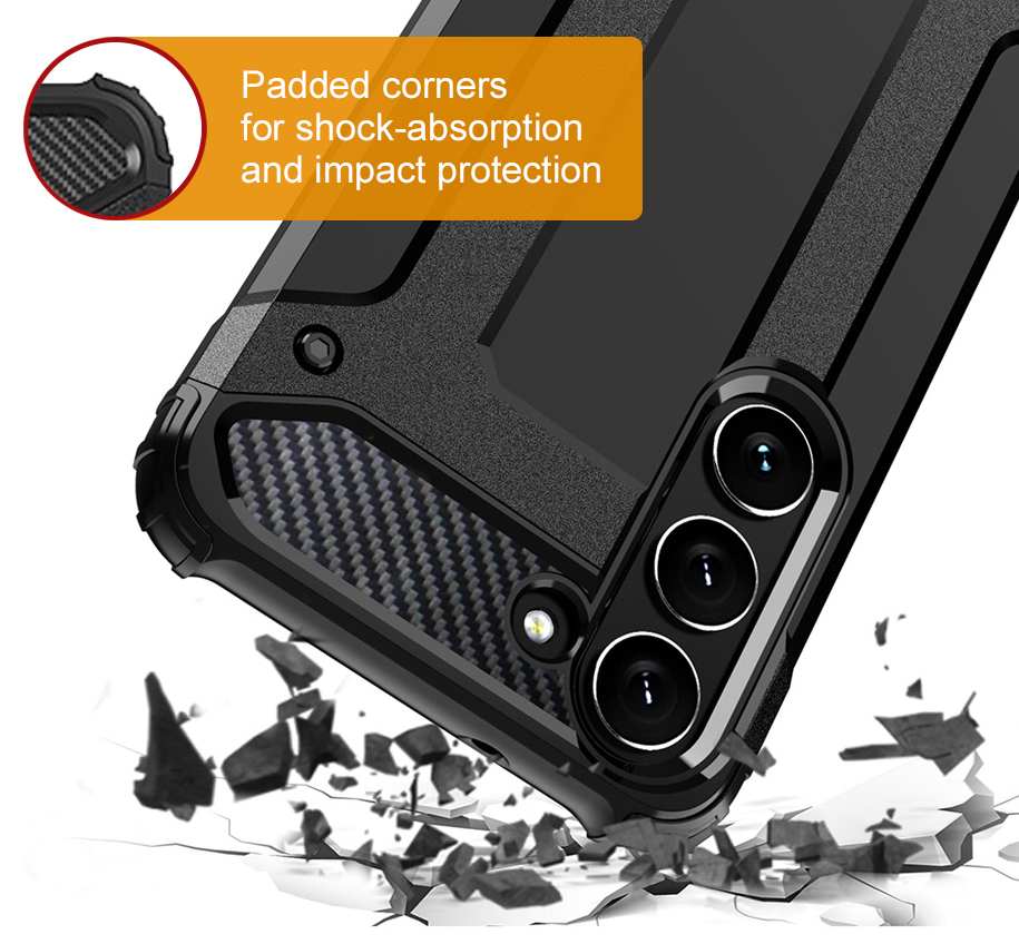 Military Defender Tough Shockproof Case for Samsung Galaxy S23+ (Black)