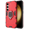 Slim Armour Shockproof Case / Metal Ring Holder for Samsung Galaxy S23 - Red