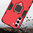 Slim Armour Shockproof Case / Metal Ring Holder for Samsung Galaxy S23+ (Red)