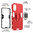 Slim Armour Tough Shockproof Case / Metal Ring Holder for Oppo A17 - Red