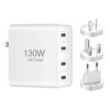GaN PD 130W (4-Port) USB Type-C Travel Charger / Multi-Plug Adapter for Phone / Tablet / Laptop