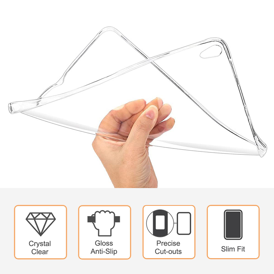 Flexi Slim Gel Case for Apple iPad Mini 7th Gen (2024) / 6th Gen (2021) - Clear (Gloss Grip)