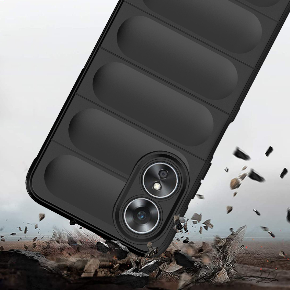 Flexi Grip Defender Shockproof Case for Oppo A17 (Black)