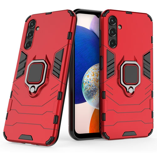 Slim Armour Tough Shockproof Case / Ring Holder for Samsung Galaxy A14 5G / 4G - Red