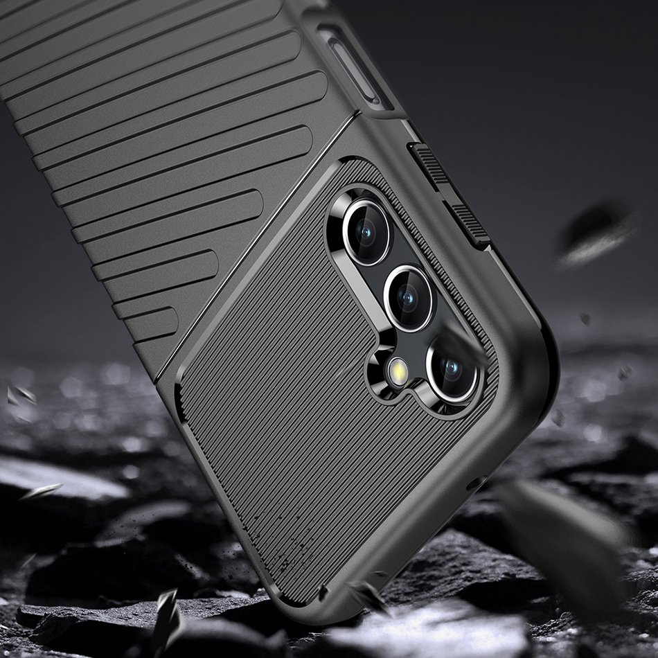 Flexi Thunder Tough Shockproof Case for Samsung Galaxy A14 5G / 4G - Black (Texture)