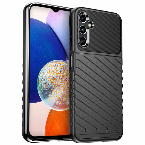 Flexi Thunder Tough Shockproof Case for Samsung Galaxy A14 5G / 4G - Black (Texture)