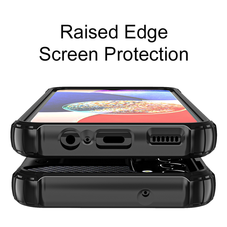 Military Defender Tough Shockproof Case for Samsung Galaxy A14 5G / 4G - Black