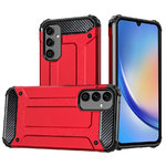 Military Defender Tough Shockproof Case for Samsung Galaxy A34 5G - Red
