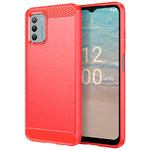 Flexi Slim Carbon Fibre Case for Nokia G22 - Brushed Red