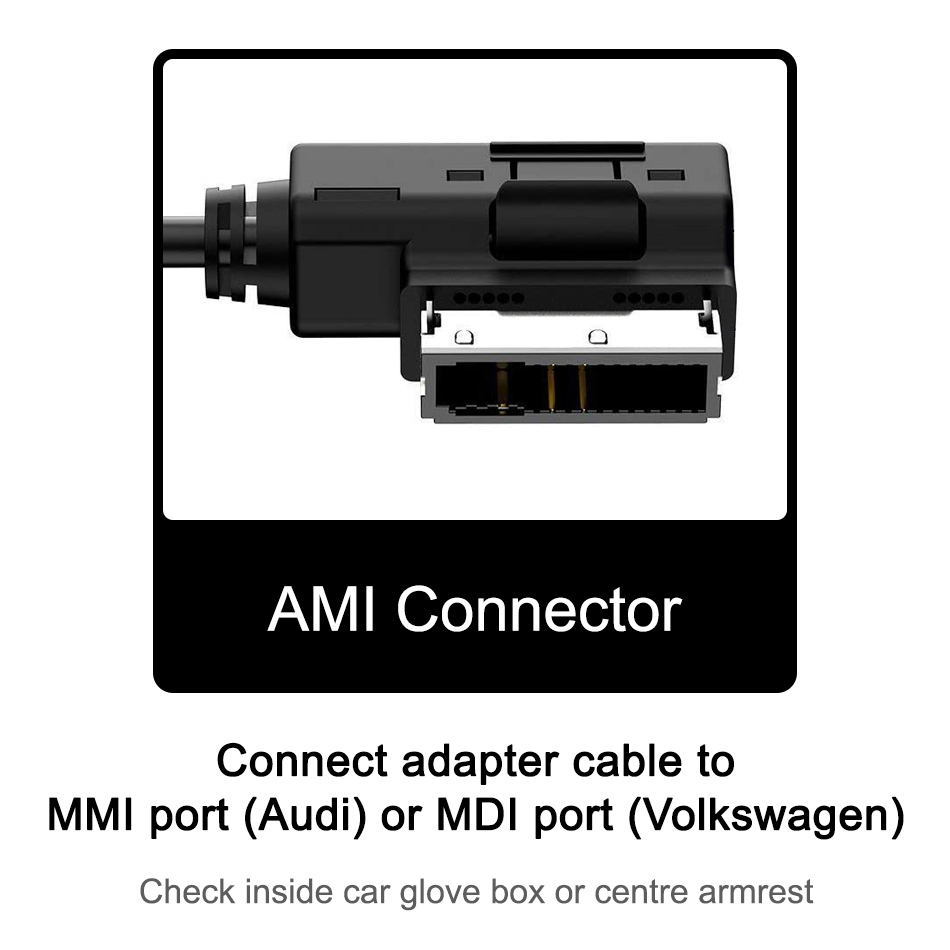 AMI MDI (MMI 3G) to Bluetooth 5.0 Car Audio Adapter Cable for Audi / Volkswagen