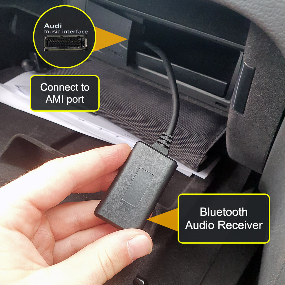 AMI MDI (MMI 3G) to Bluetooth 5.0 Car Audio Adapter Cable for Audi / Volkswagen