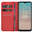 Leather Wallet Case & Card Holder Pouch for Nokia G22 - Red