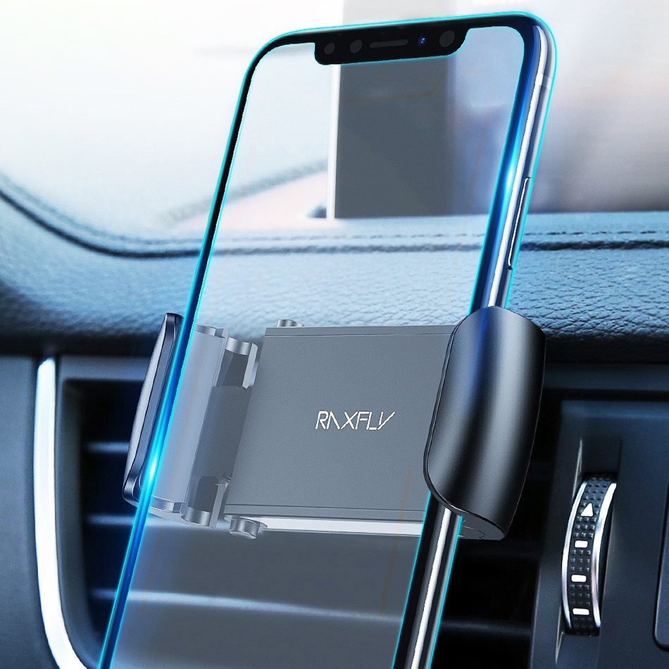 Raxfly (One-Hand) Air Vent / Car Mount Holder for Mobile Phone