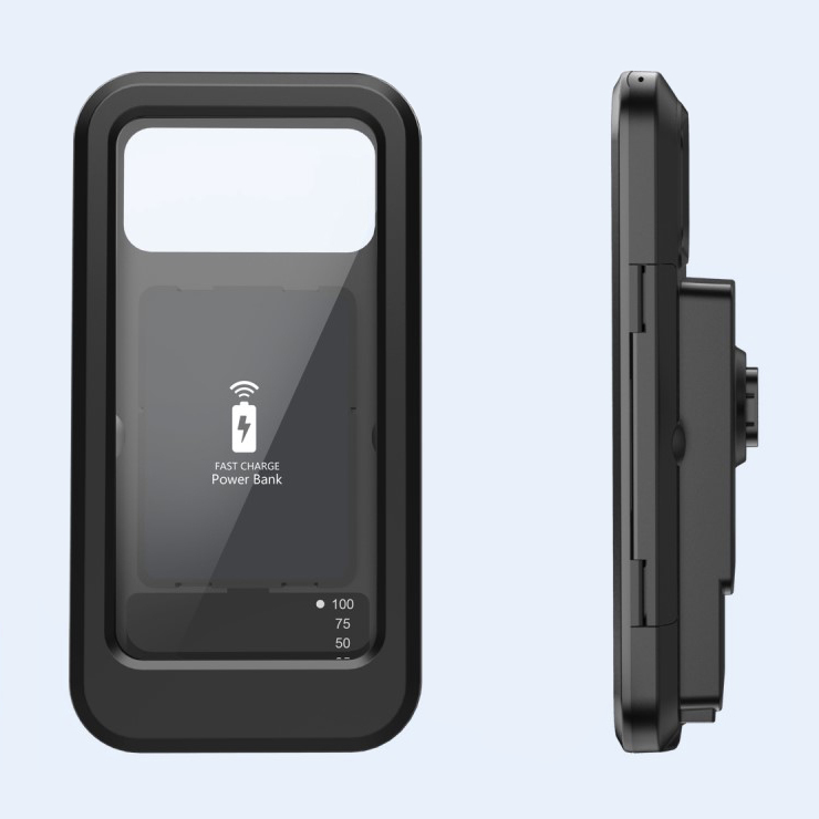 Waterproof (15W) Wireless Charger Bike Case / Handlebar Lock Mount / Phone Holder