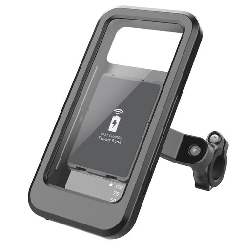 Waterproof (15W) Wireless Charger Bike Case / Handlebar Lock Mount / Phone Holder