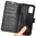 Leather Wallet Case & Card Holder Pouch for Nokia C32 - Black