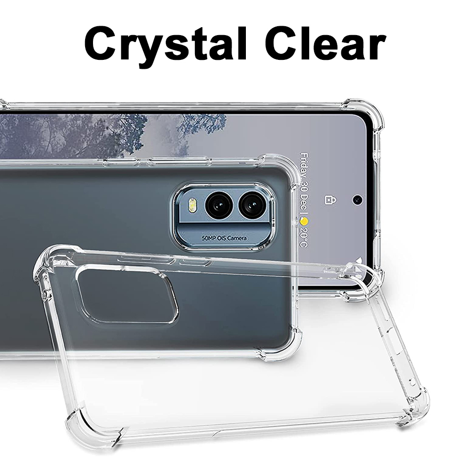 Flexi Gel Shockproof Case for Nokia C32 - Clear (Gloss Grip)