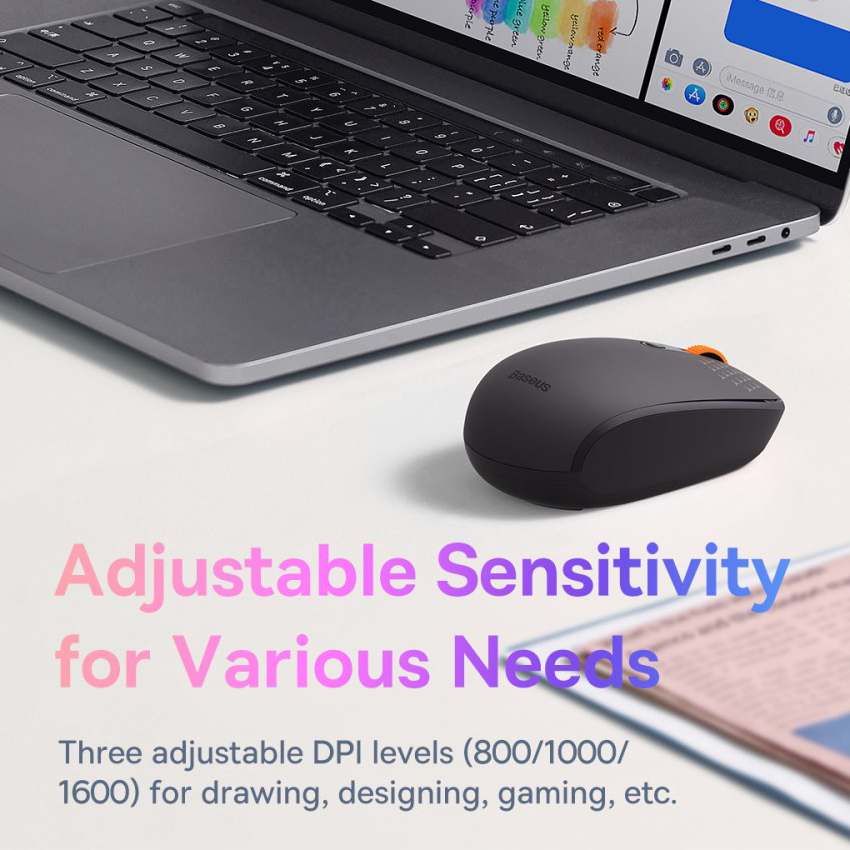 Baseus F01A Wireless Optical Mouse (Black)