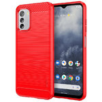 Mofi Flexi Slim Carbon Fibre Case for Nokia G60 - Brushed Red