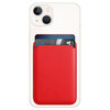 MagSafe Leather Wallet Case (Card Holder Pouch) for Apple iPhone 15 / 14 / 13 / 12 - Red