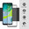 Full Coverage Tempered Glass Screen Protector for Motorola Moto E13 - Black