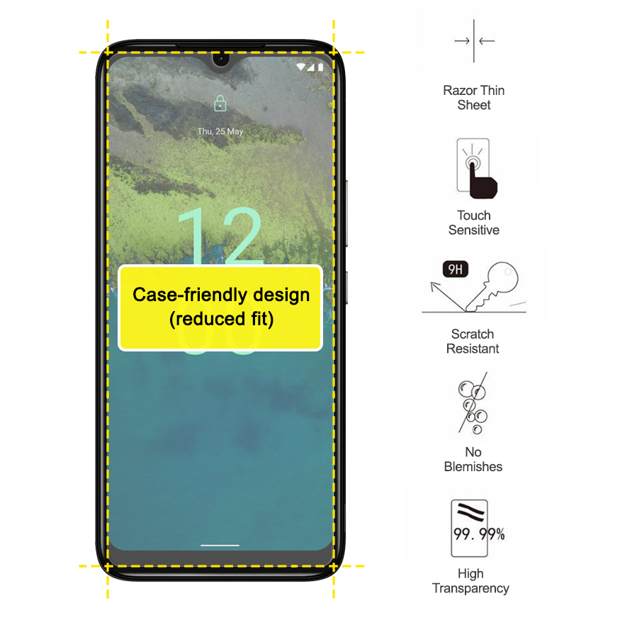 9H Tempered Glass Screen Protector for Nokia C12