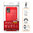 Flexi Slim Carbon Fibre Case for Nokia C12 - Brushed Red