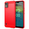 Flexi Slim Carbon Fibre Case for Nokia C12 - Brushed Red