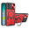 Heavy Duty Shockproof Case / Slide Camera Cover for Motorola Moto E13 - Red