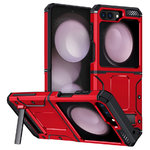 Heavy Duty Shockproof Case & Stand for Samsung Galaxy Z Flip5 - Red