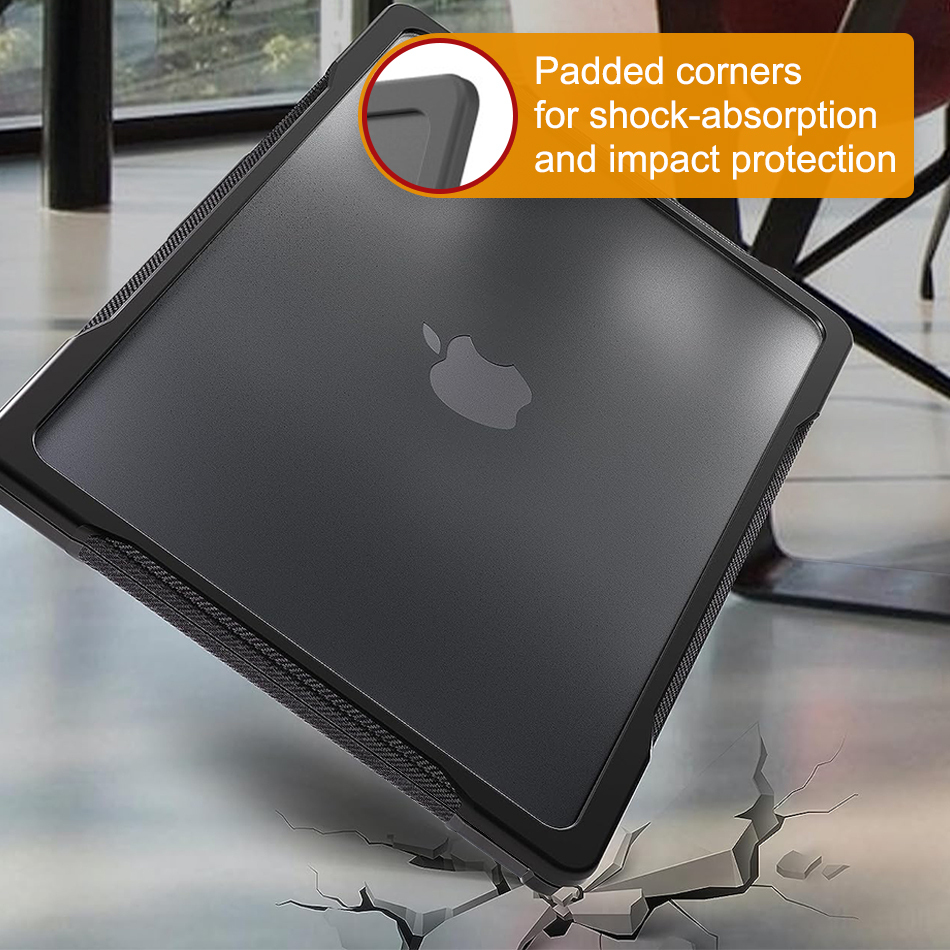 Dual Armour Shockproof Case for Apple MacBook Air (15-inch) 2025 / 2024 / 2023 - Black