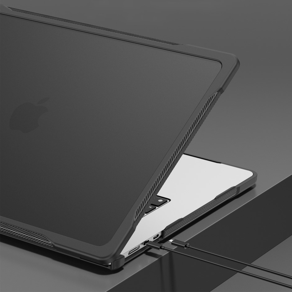 Dual Armour Shockproof Case for Apple MacBook Air (15-inch) 2025 / 2024 / 2023 - Black