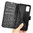 Leather Wallet Case & Card Holder Pouch for Nokia G42 - Black
