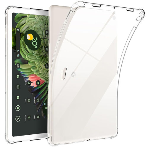 Flexi Gel Shockproof Case for Google Pixel Tablet (2023) - Clear (Gloss Grip)