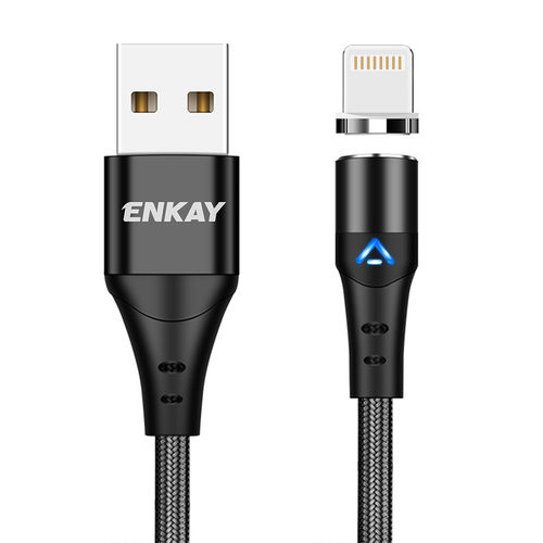 Enkay (3A) Lightning Magnetic Data Charging Cable (1m) for iPhone / iPad - Black