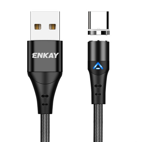 Enkay (5A) USB Type-C Magnetic Data Charging Cable (1m) - Black