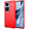 Flexi Slim Carbon Fibre Case for Oppo Reno10 5G - Brushed Red