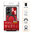 Heavy Duty Shockproof Case / Slide Shield / Finger Ring Holder for Oppo A98 5G - Red
