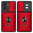 Heavy Duty Shockproof Slide Case / Card Holder / Camera Cover for Motorola Edge 40 - Red