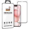 Full Coverage Tempered Glass Screen Protector for Apple iPhone 15 - Black
