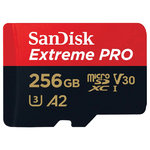 SanDisk Extreme Pro 256GB MicroSDXC A2 Class 10 UHS-I Memory Card Adapter