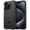 Anti-Shock Grid Texture Shockproof Case for Apple iPhone 15 Pro - Black