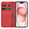 Leather Wallet Case & Card Holder Pouch for Apple iPhone 15 - Red