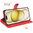 Leather Wallet Case & Card Holder Pouch for Apple iPhone 15 Plus - Red
